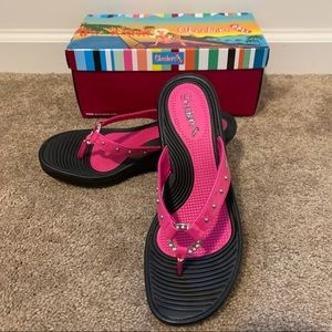 Pink Sketchers dress shoes